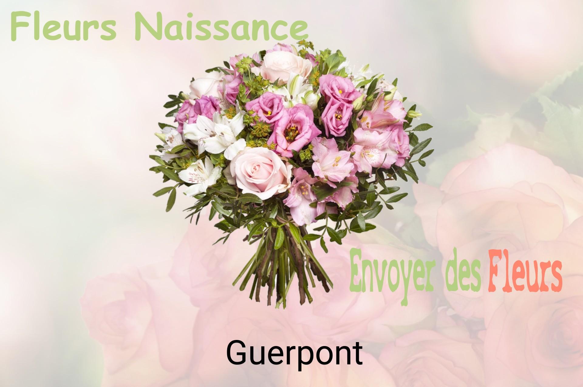 Bouquet de fleurs de naissance livré à Guerpont