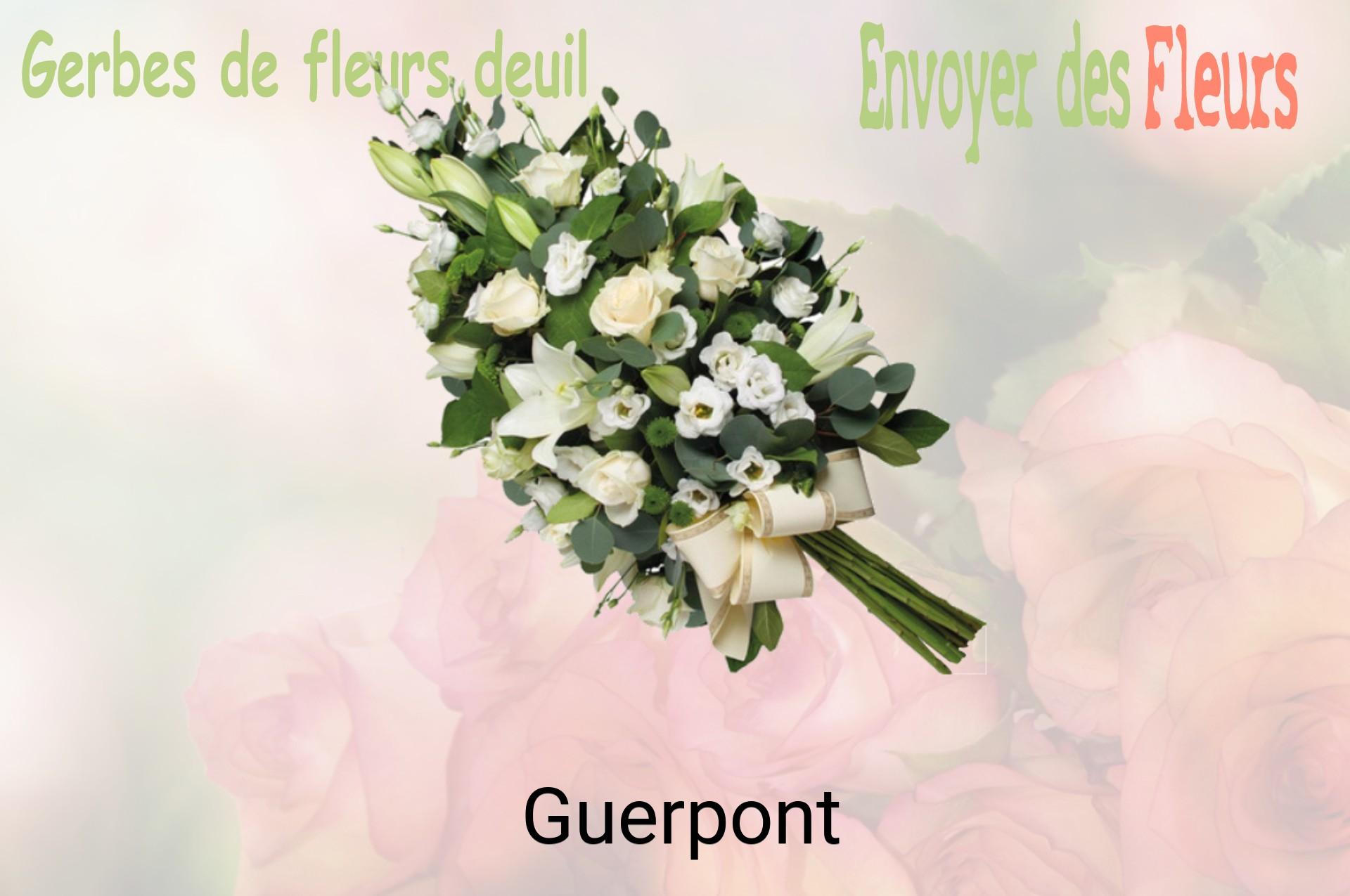 Gerbe de fleurs de deuil livrée à Guerpont